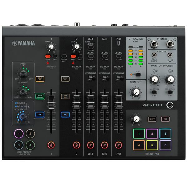 YAMAHA AG08 ブラック SHURE58マイク付き　動作確認済み YAMAHA（ヤマハ） YAMAHA AG08 B ブラック ライブストリーミング