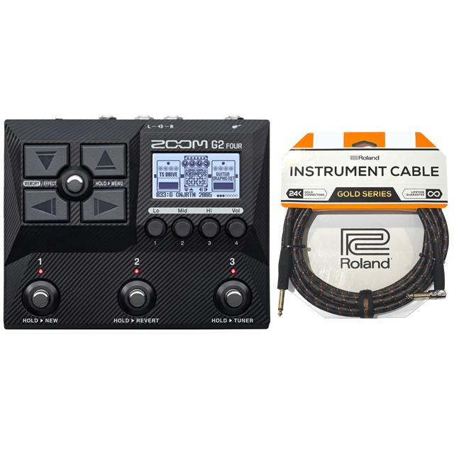 ZOOM G2 FOUR + Roland ケーブル セット　ギターエフェクター　
