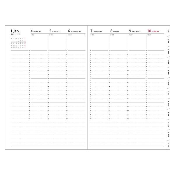 手帳 21 スケジュール帳 ダイアリー Edit 週間バーチカル 年12月始まり B6変型 スープル マークス 21wdr Etf01 Online Mark S 通販 Yahoo ショッピング