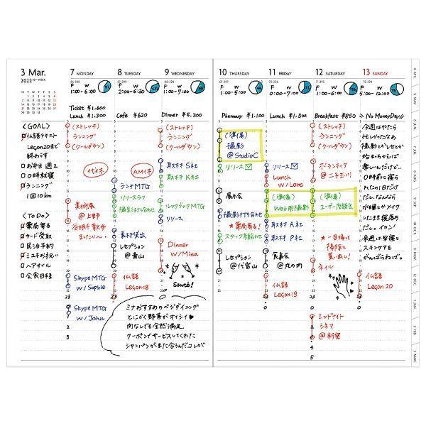 5 Off 手帳 22 スケジュール帳 3月始まり 週間バーチカル B6変型 スープル プリュス Edit マークス Aynaelda Com