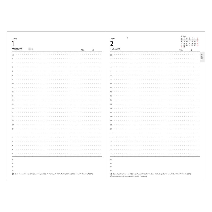 直営店限定 手帳 2024 スケジュール帳 2024年4月始まり 1日1ページ B6変型 スープル EDiT マークス｜marks｜11