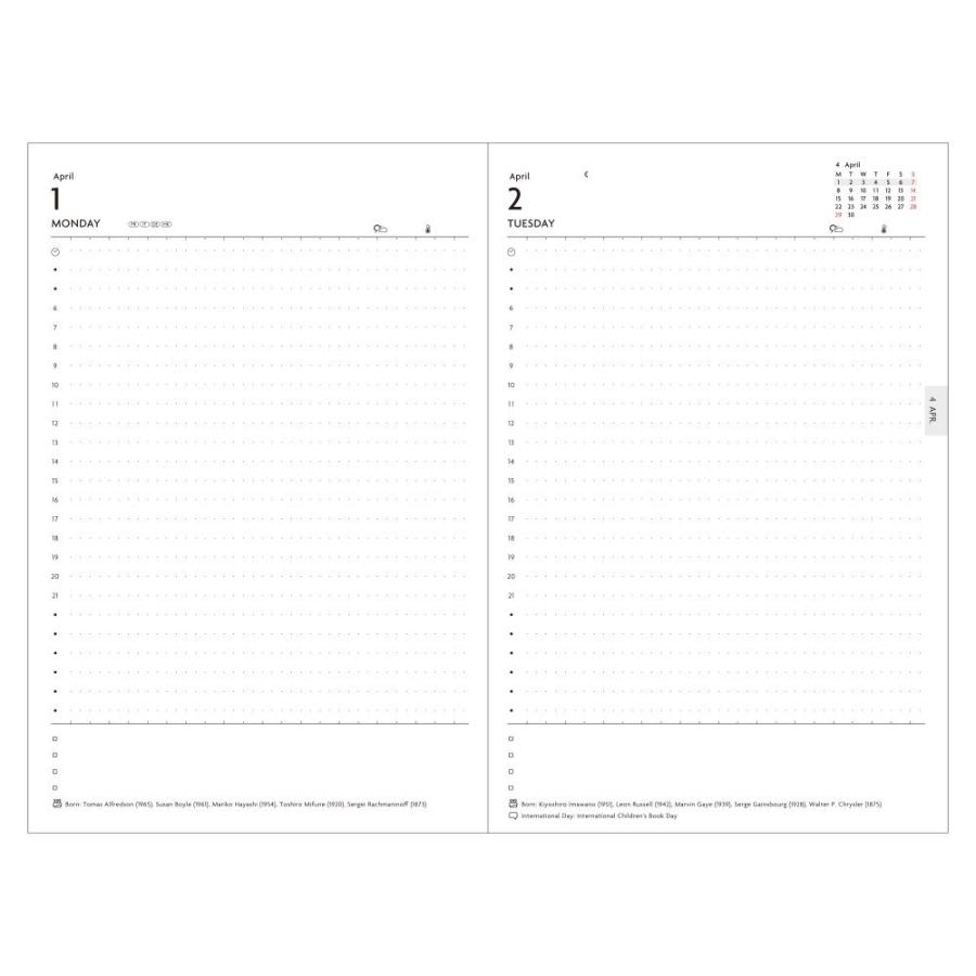 手帳 2024 スケジュール帳 2024年1月始まり 1日1ページ B6変型 スープル EDiT マークス｜marks｜13