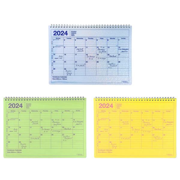 手帳 2024 スケジュール帳 2024年1月始まり 月間ブロック B5変型 ノートブックカレンダー・M マークス｜marks｜05