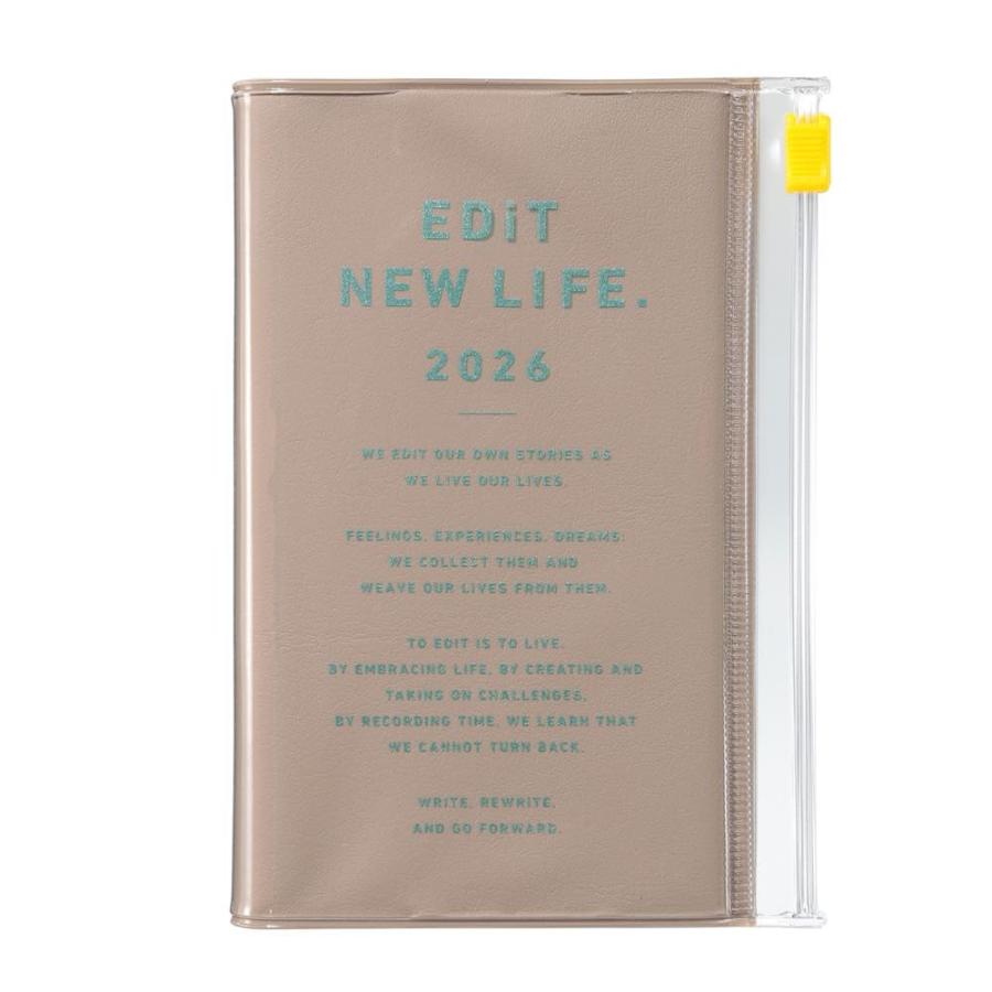2026年 happyスケジュール帳　手形入り EDiT 手帳 2026 スケジュール帳 2026年4月始まり 1日1ページ B7変型