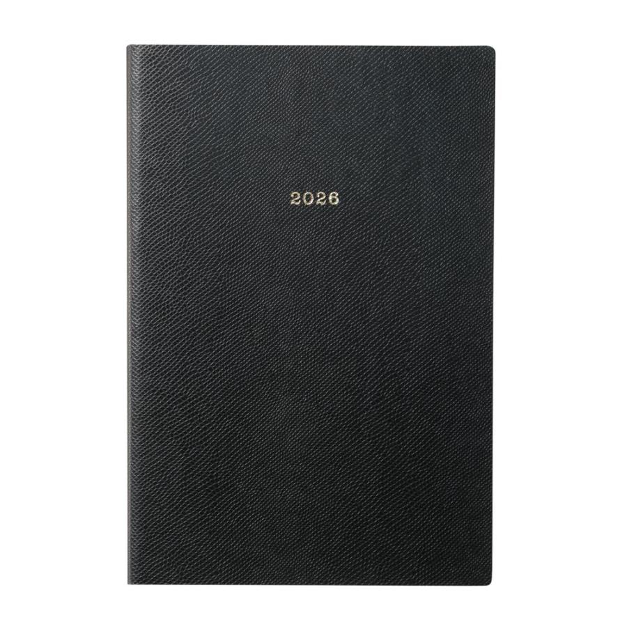 EDiT 手帳 2026 スケジュール帳 2026年3月始まり 週間ノート手帳 セミA5 三分割週間バーチカルスープル・プリュス 春始まり 日記 PUカバー 型押し | MARK'S | 01