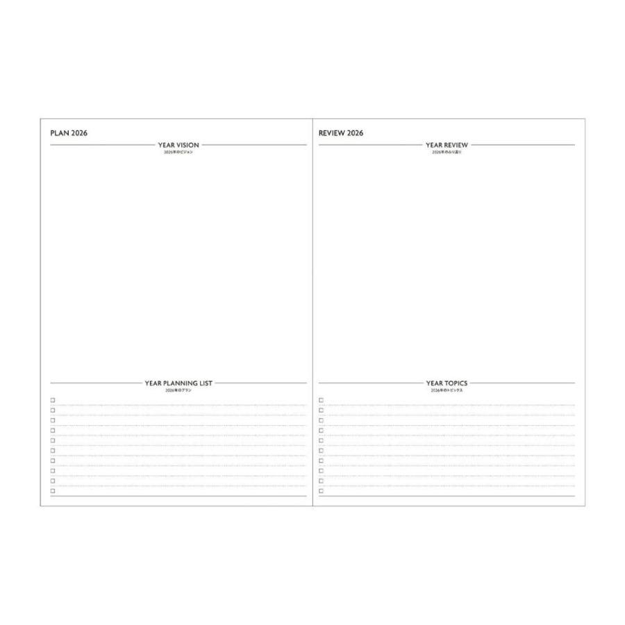 EDiT 手帳 2026 スケジュール帳 2026年3月始まり 週間ノート手帳 セミA5 三分割週間バーチカルニュアンスカラー 春始まり 日記 貼り表紙 上品 | MARK'S | 07