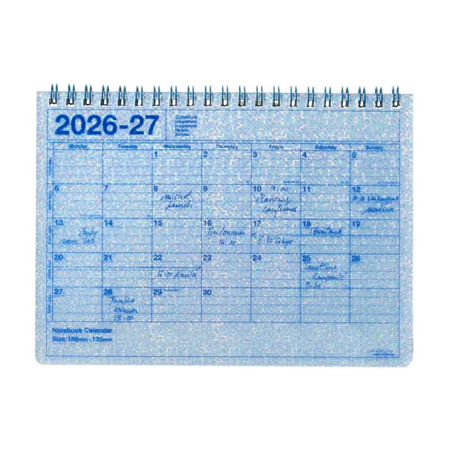 マークス 手帳 2026 スケジュール帳 2026年4月始まり 月間ブロック B6変型 ノートブックカレンダー・S 高級画用紙 書きやすい コンパクト メモ付き | MARK'S | 03