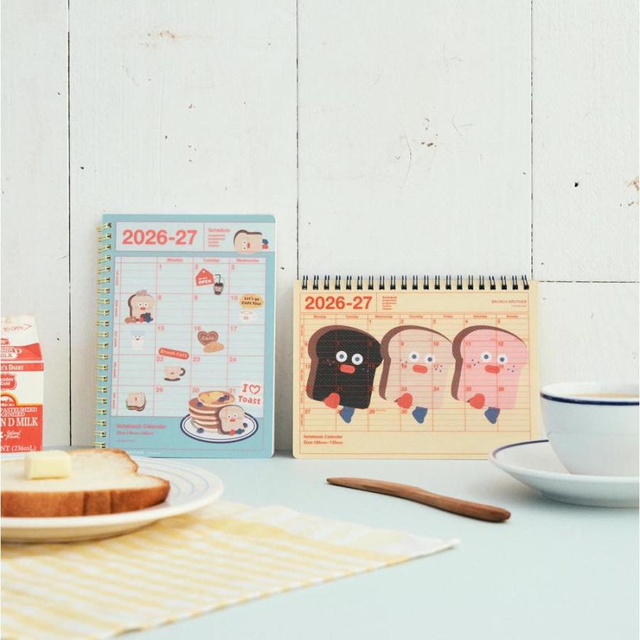 マークス 手帳 2026 スケジュール帳 2026年4月始まり 月間ブロック B6変型 ノートブックカレンダー・S/ブランチブラザー コンパクト メモ付き | MARK'S | 09