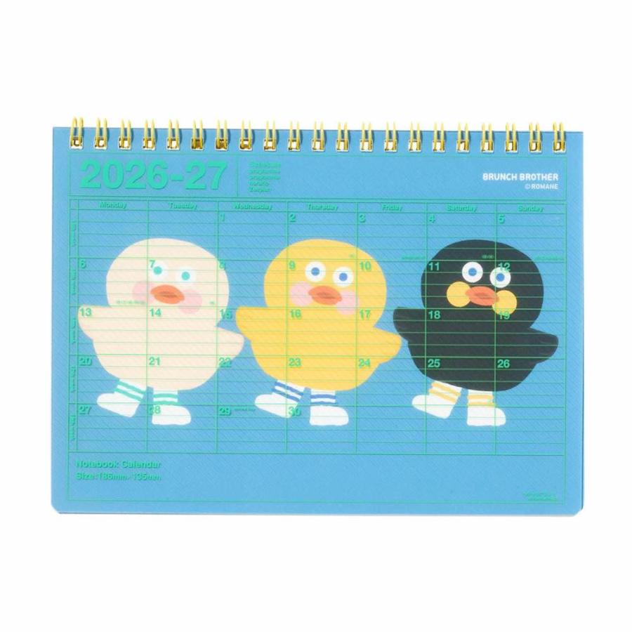 マークス 手帳 2026 スケジュール帳 2026年4月始まり 月間ブロック B6変型 ノートブックカレンダー・S/ブランチブラザー コンパクト メモ付き | MARK'S | 01