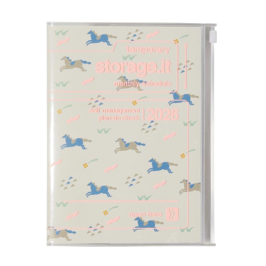 手染めレース★即購入禁止★A12 MARK'S 手帳 2026 スケジュール帳 2025年12月始まり 月間