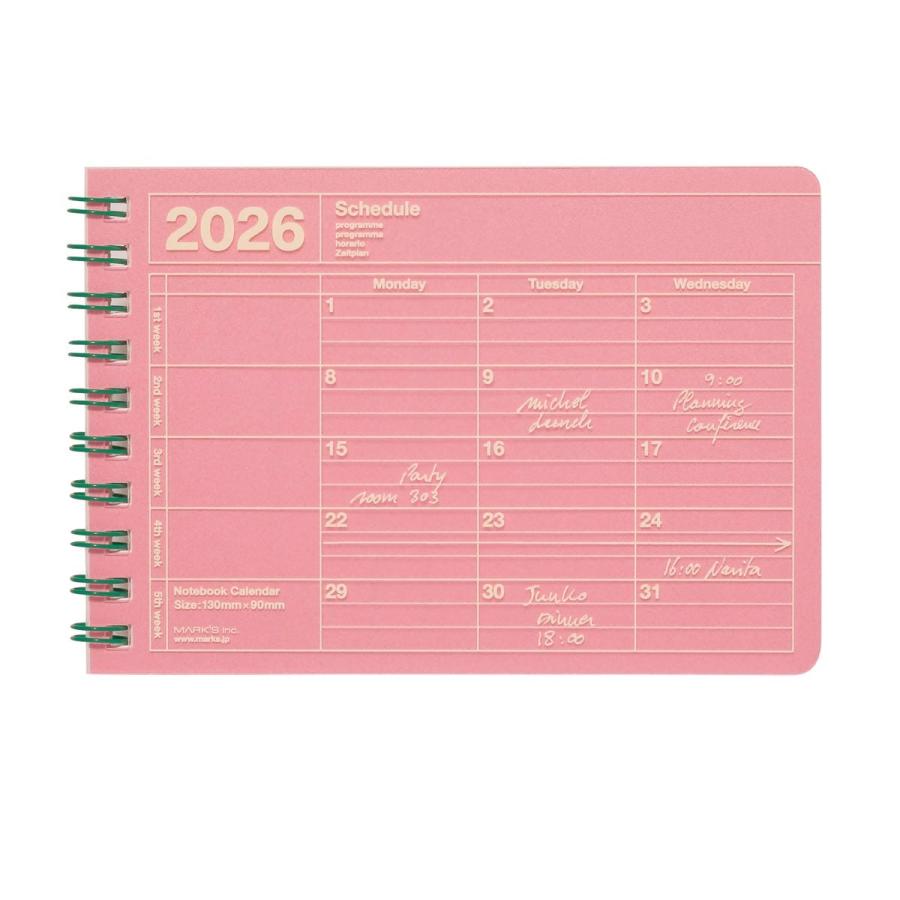 MARK'S（マークス） 手帳 2026 スケジュール帳 2026年1月始まり 月間
