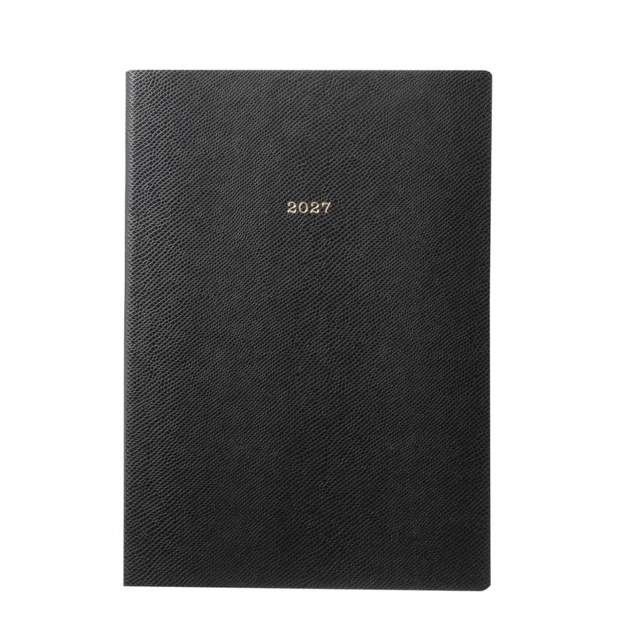 直営店限定 手帳 2027 スケジュール帳 2026年12月始まり 週間ノート セミA5 スープル・プリュス 272ページ リザード調 PUカバー 箔押し おしゃれ EDiT | MARK'S | 01