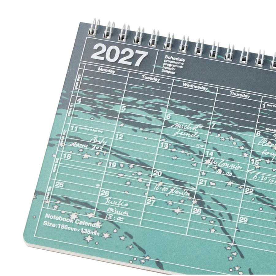 手帳 2027 スケジュール帳 2027年1月始まり 月間ブロック B6変型 ノートブックカレンダー・S/5dock アイデアノート 目標管理 シンプル 持ち運び マークス | MARK'S | 08