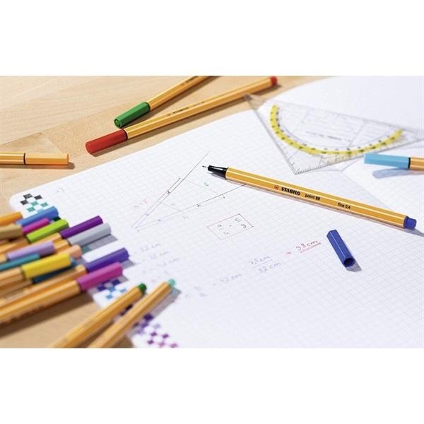 STABILO スタビロ 水性ペン ポイント88 10色セット 0.4mm 長寿命金属保護チップ ベンチレーションキャップ式 カラーペン 細字 | STABILO | 02
