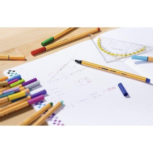 STABILO スタビロ 水性ペン ポイント88 長寿命金属保護チップ 0.4mm ベンチレーションキャップ式 カラーペン 細字 | STABILO | 09