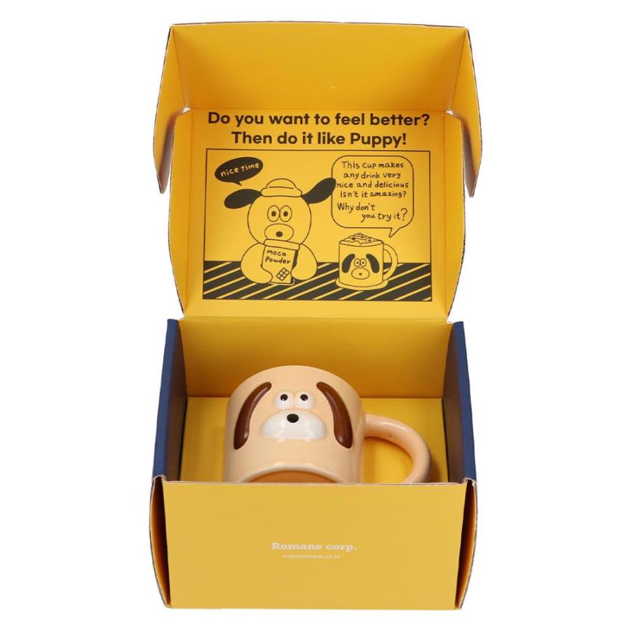 ブランチブラザー マグカップ ロマネ ROMANE 韓国雑貨 Brunch Brother コップ 犬 ウサギ ラビット 電子レンジ可 350ml 大人かわいい | MARK'S | 05