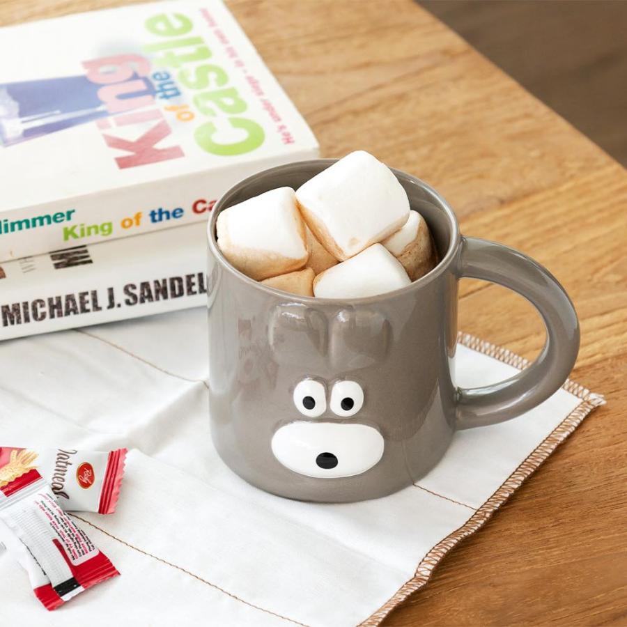 ブランチブラザー マグカップ ロマネ ROMANE 韓国雑貨 Brunch Brother コップ 犬 ウサギ ラビット 電子レンジ可 350ml 大人かわいい | MARK'S | 07