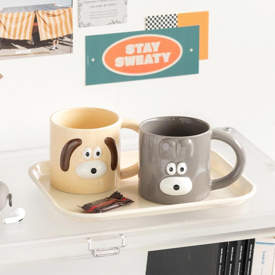 ブランチブラザー マグカップ ロマネ ROMANE 韓国雑貨 Brunch Brother コップ 犬 ウサギ ラビット 電子レンジ可 350ml 大人かわいい | MARK'S | 09