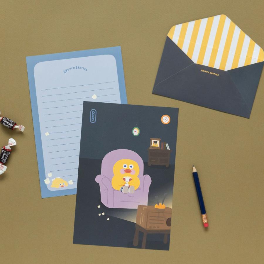 ブランチブラザー レターセット 犬 アニマル マスコット 手紙 封筒セット 韓国雑貨 ROMANE Brunch Brother キャラクター かわいい プレゼント ギフト | MARK'S | 11