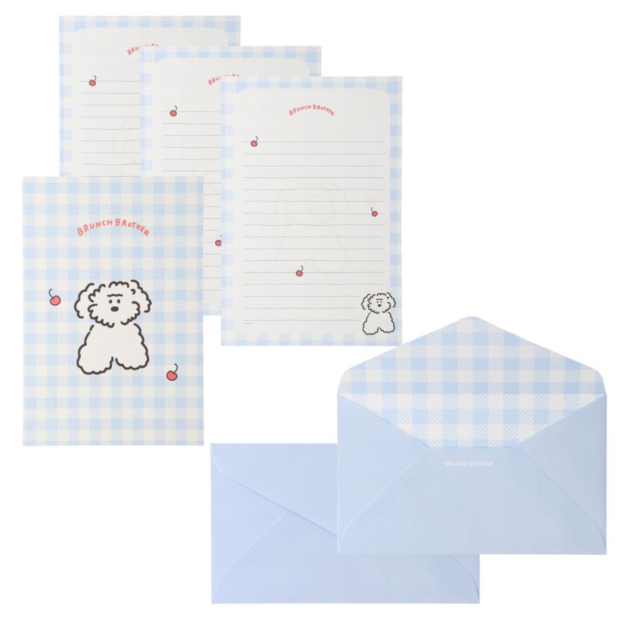ブランチブラザー レターセット 犬 アニマル マスコット 手紙 封筒セット 韓国雑貨 ROMANE Brunch Brother キャラクター かわいい プレゼント ギフト | MARK'S | 05