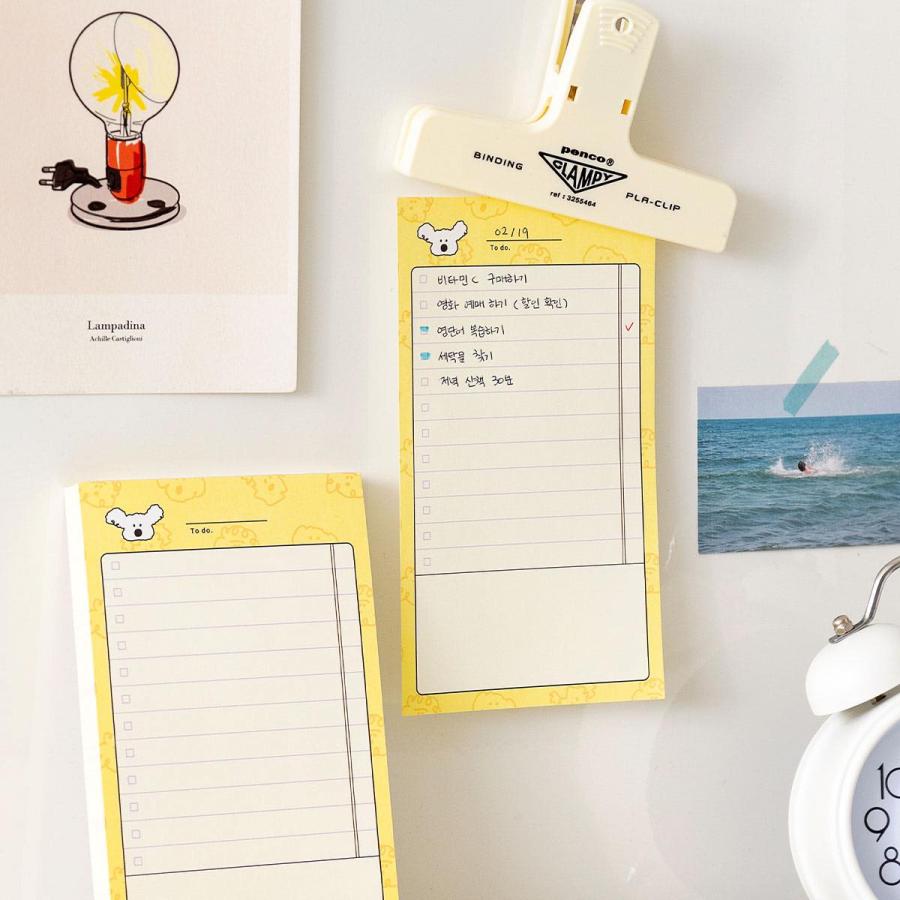 ブランチブラザー メモパッド メモ 100枚 罫線入り キャラクター 文房具 イエロー ピンク ブルー デスクメモ 145×80mm 韓国雑貨 Brunch Brother マークス | MARK'S | 05