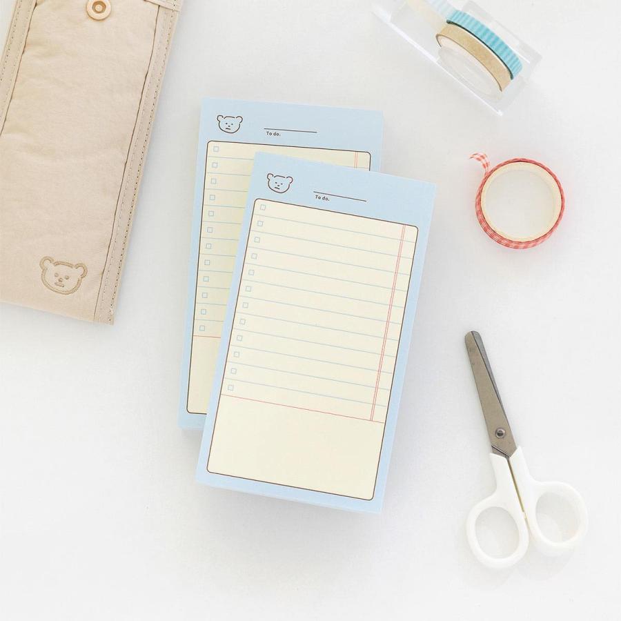 ブランチブラザー メモパッド メモ 100枚 罫線入り キャラクター 文房具 イエロー ピンク ブルー デスクメモ 145×80mm 韓国雑貨 Brunch Brother マークス | MARK'S | 06