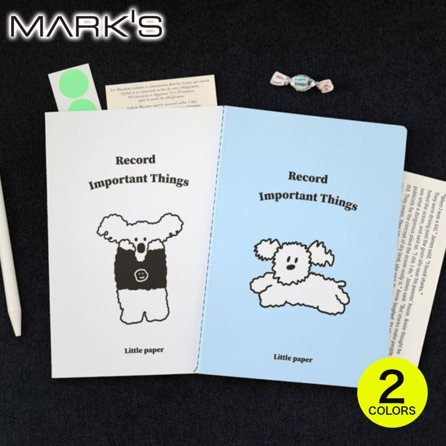 横罫ノート・A5 文房具 メモ帳 いぬ コアラ アニマル ロマネ ROMANE Brunch Brother 韓国雑貨 リトルペーパー かわいい | MARK'S