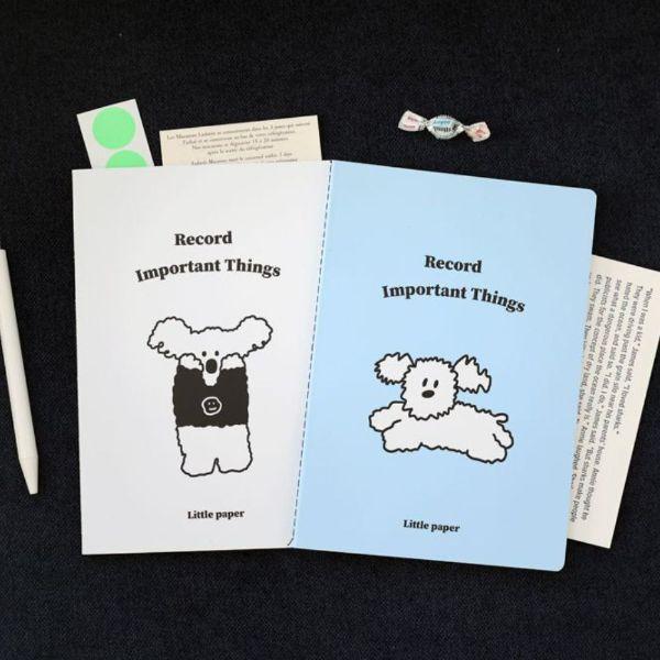 横罫ノート・A5 文房具 メモ帳 いぬ コアラ アニマル ロマネ ROMANE Brunch Brother 韓国雑貨 リトルペーパー かわいい | MARK'S | 09