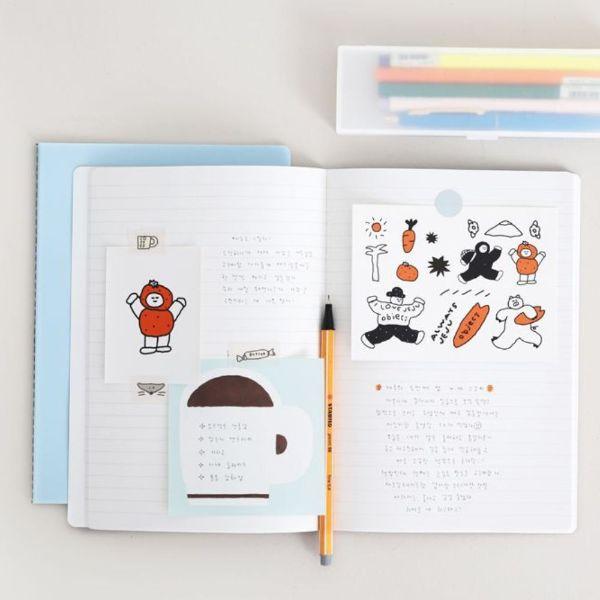横罫ノート・A5 文房具 メモ帳 いぬ コアラ アニマル ロマネ ROMANE Brunch Brother 韓国雑貨 リトルペーパー かわいい | MARK'S | 10