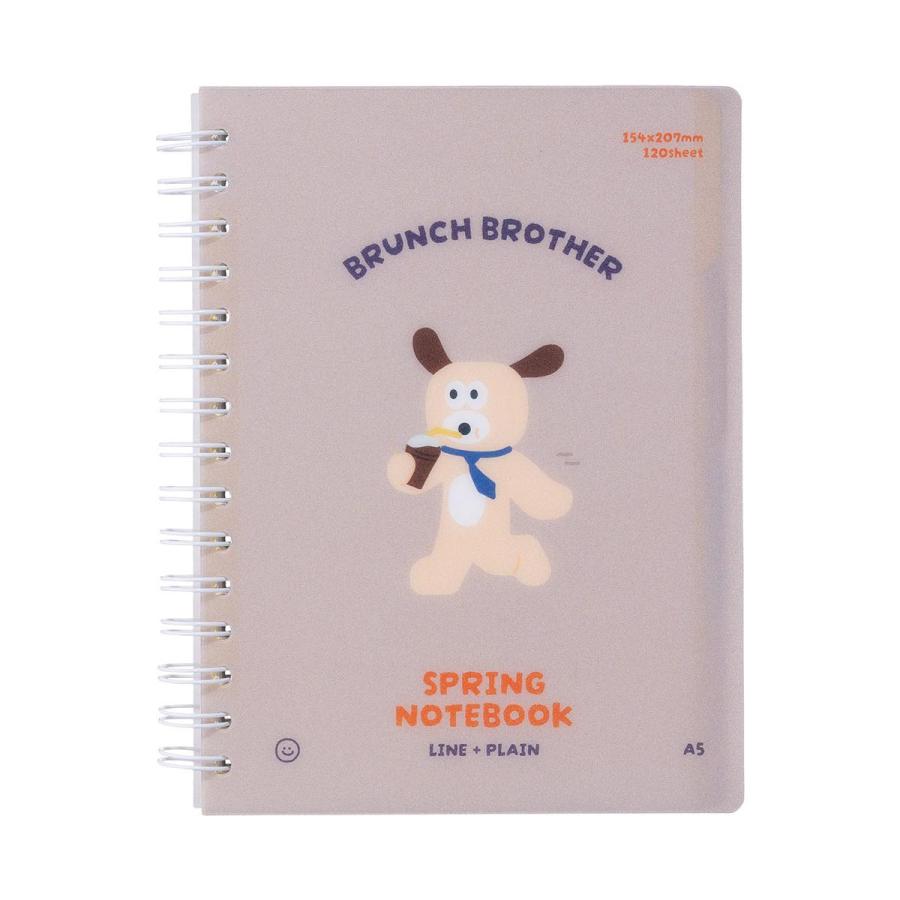 ブランチブラザー リングノート・A5 8mm罫線 無地 インデックス付き 120ページ キャラクター メモ帳 日記 新生活 韓国雑貨 Brunch Brother マークス | MARK'S | 02