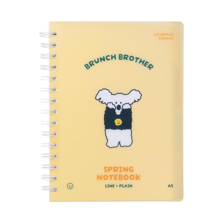 ブランチブラザー リングノート・A5 8mm罫線 無地 インデックス付き 120ページ キャラクター メモ帳 日記 新生活 韓国雑貨 Brunch Brother マークス | MARK'S | 04
