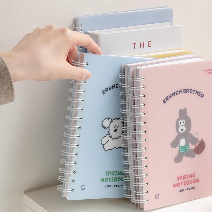 ブランチブラザー リングノート・A5 8mm罫線 無地 インデックス付き 120ページ キャラクター メモ帳 日記 新生活 韓国雑貨 Brunch Brother マークス | MARK'S | 11