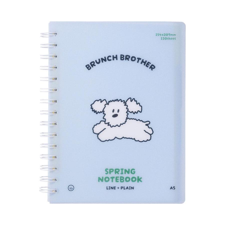 ブランチブラザー リングノート・A5 8mm罫線 無地 インデックス付き 120ページ キャラクター メモ帳 日記 新生活 韓国雑貨 Brunch Brother マークス | MARK'S | 01
