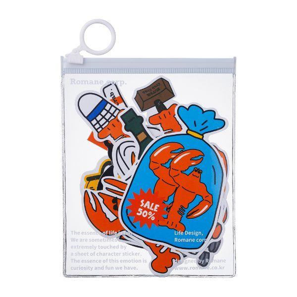 MARK'S ビッグステッカー B・クラブ 韓国雑貨 ザリガニ 海