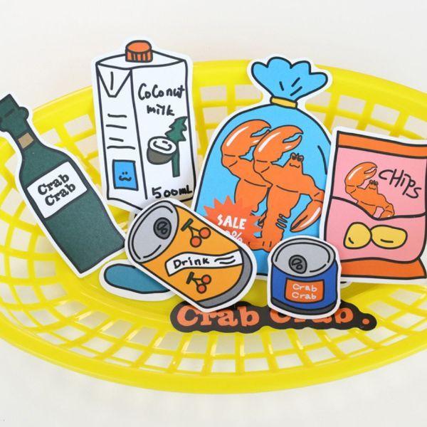 MARK'S（マークス） ビッグステッカー B・クラブ 韓国雑貨 ザリガニ 海