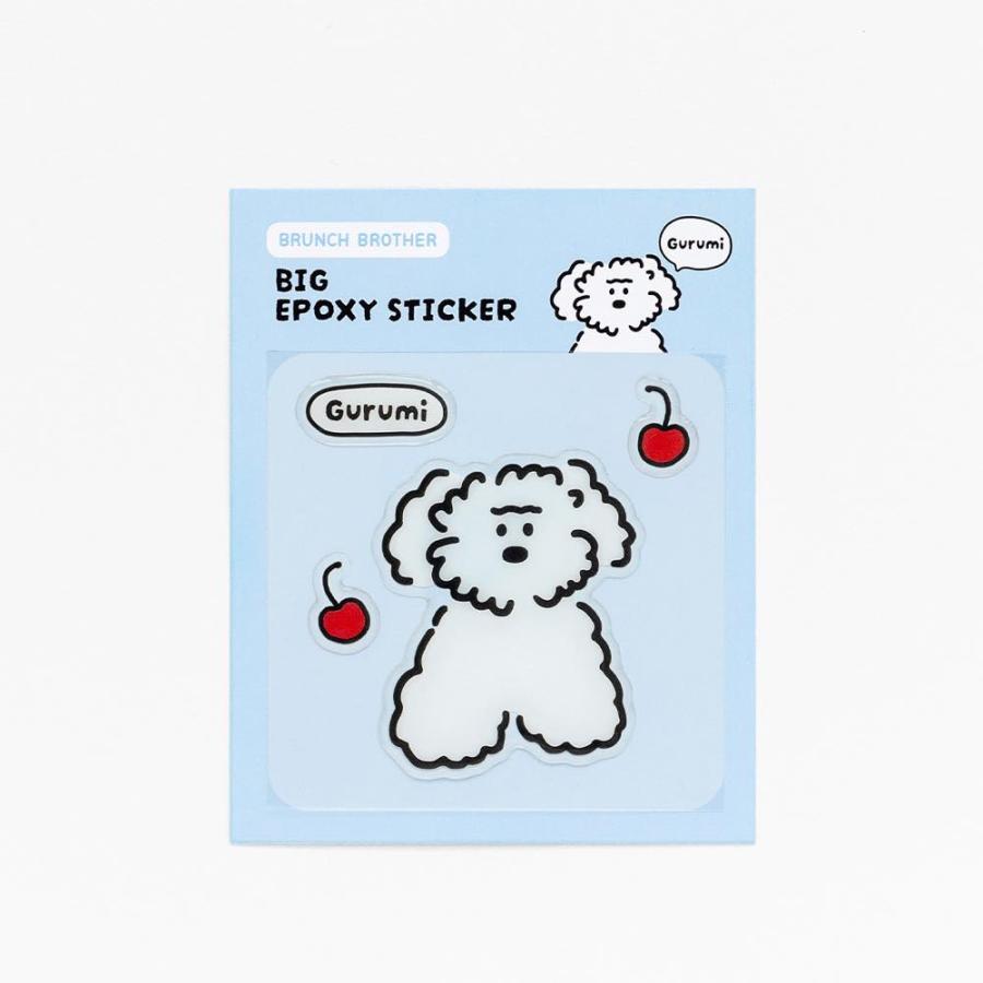 ブランチブラザー エポキシビッグステッカー ロマネ ROMANE 韓国雑貨 Brunch Brother シール 犬 ベア ひよこ うさぎ コアラ キャラクター | MARK'S | 09