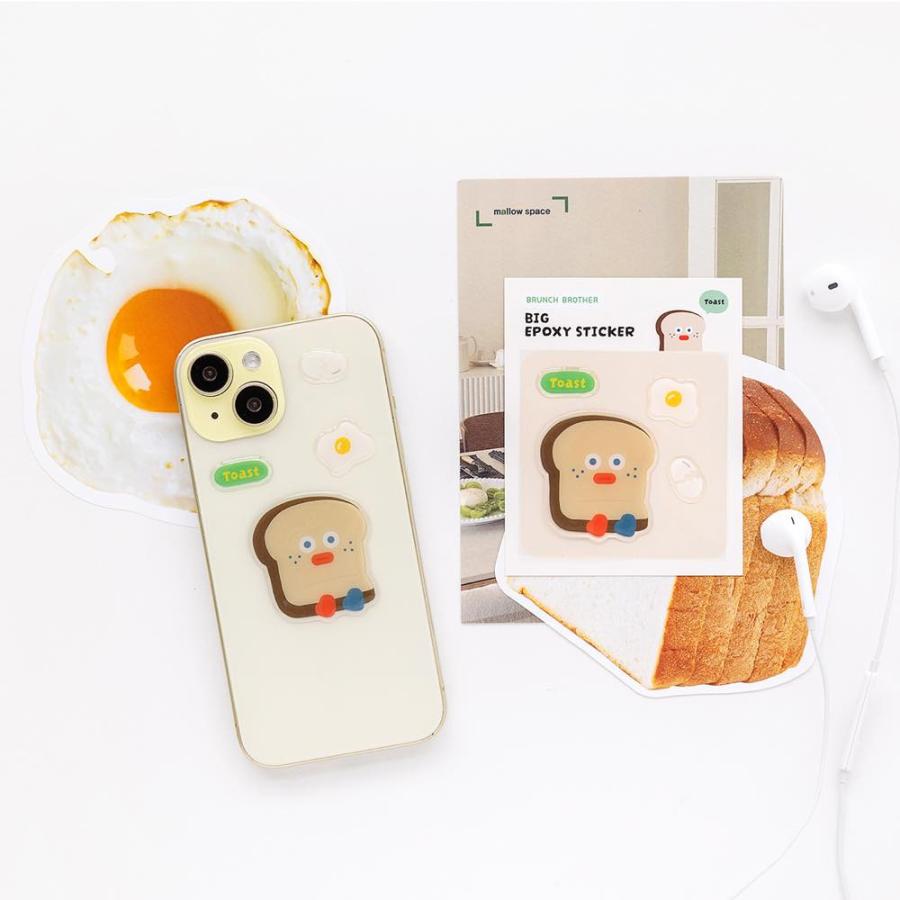 ブランチブラザー エポキシビッグステッカー ロマネ ROMANE 韓国雑貨 Brunch Brother シール 犬 ベア ひよこ うさぎ コアラ キャラクター | MARK'S | 11