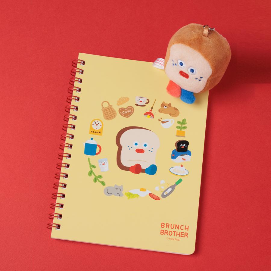 ブランチブラザー リングノート・B6 5mm方眼 中面柄入り 韓国雑貨 ロマネ キャラクター かわいい おしゃれ 日記 メモ 120ページ マークス | MARK'S | 09