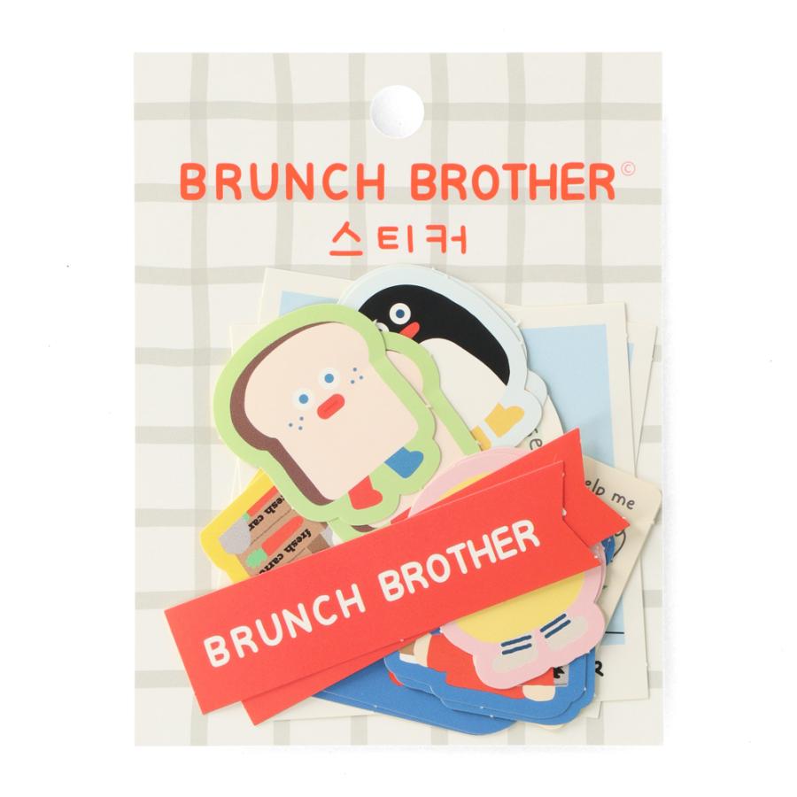ブランチブラザー ステッカー シール セット パン くま 犬 猫  ROMANE 韓国雑貨 Brunch Brother ブランチブラザー マークス | MARK'S | 06