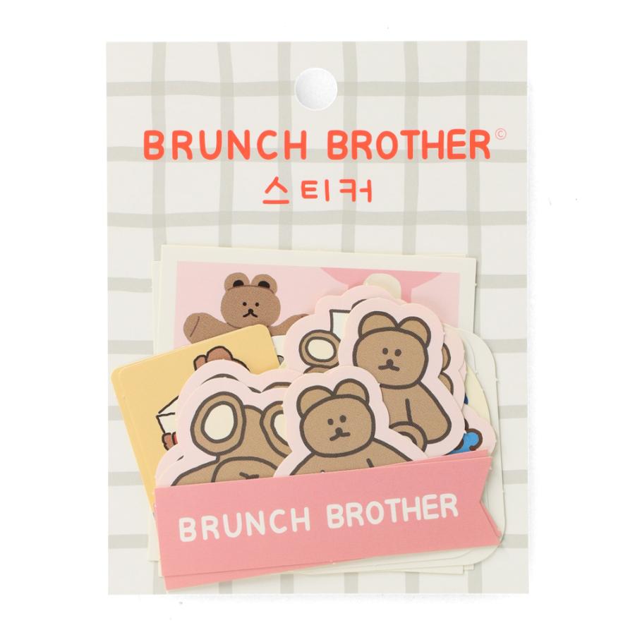 ブランチブラザー ステッカー シール セット パン くま 犬 猫  ROMANE 韓国雑貨 Brunch Brother ブランチブラザー マークス | MARK'S | 07