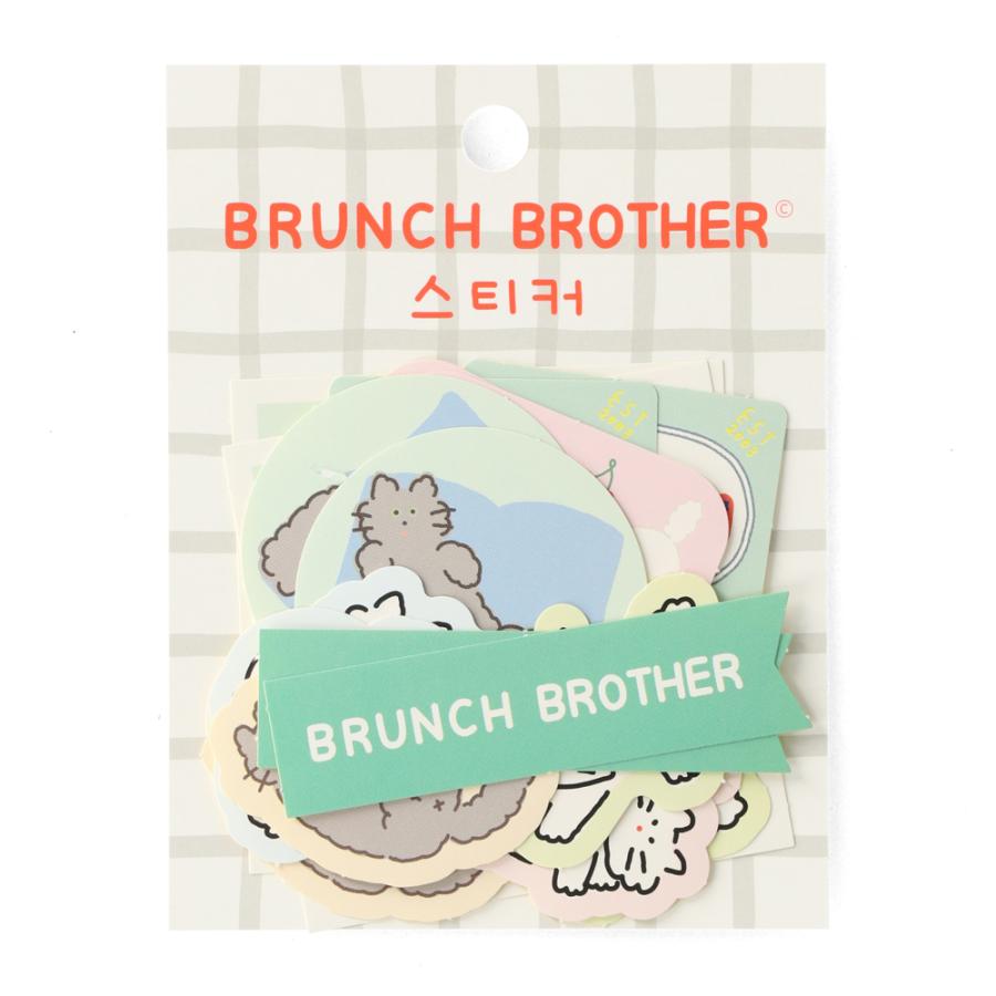 ブランチブラザー ステッカー シール セット パン くま 犬 猫  ROMANE 韓国雑貨 Brunch Brother ブランチブラザー マークス | MARK'S | 09