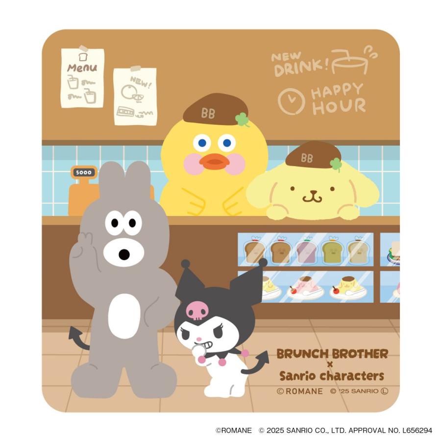 ブランチブラザーｘサンリオキャラクターズ PVCステッカー かわいい 文房具 ノート 手帳 スマホ パソコン デコレーション シール マークス | MARK'S | 06