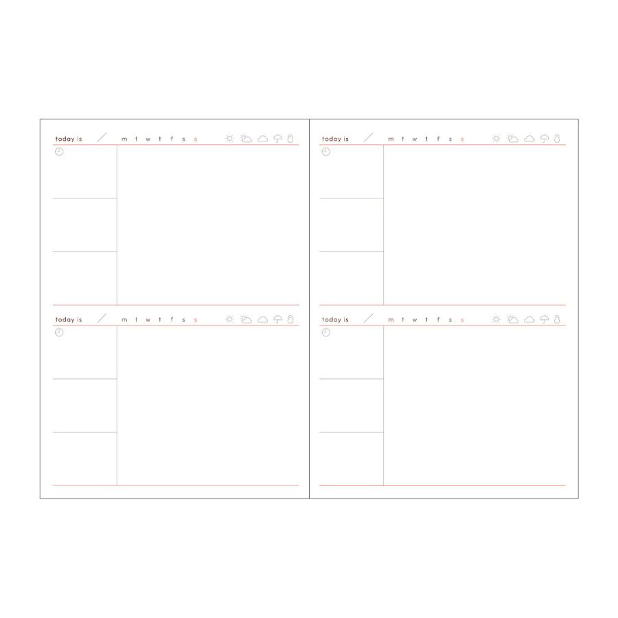 マークス 手帳 スケジュール帳 日付フリー 2日1ページ A6正寸 日付フリー・ウィークリースケジュール クリアスライドジッパー パステルカラー | MARK'S | 06