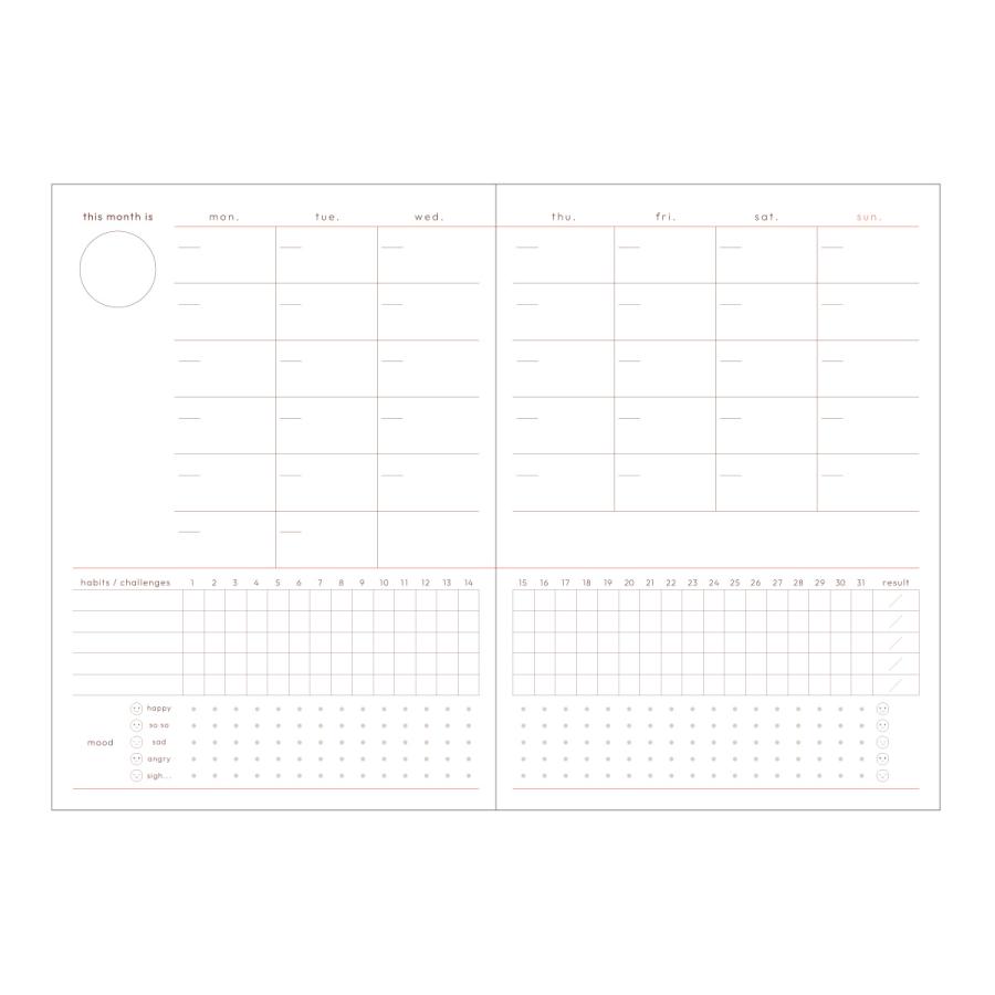 マークス 手帳 スケジュール帳 日付フリー 2日1ページ A6正寸 日付フリー・ウィークリースケジュール シャイニージャケット ライフログ手帳 | MARK'S | 03