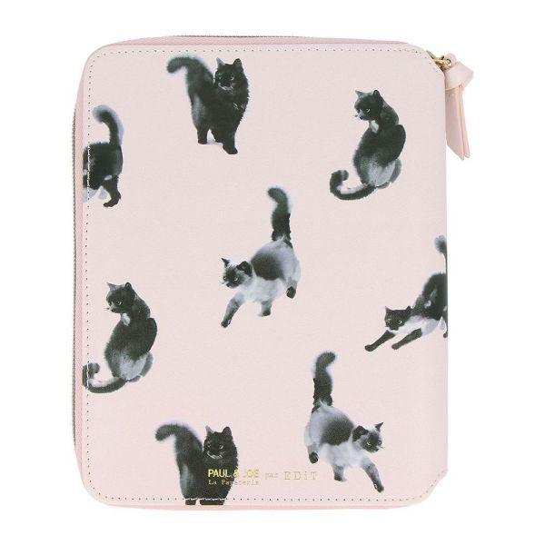 母子手帳ケース お薬手帳 マルチカバー 手帳カバー B6変型 1日1ページ用 ポール&ジョー ラ・パペトリー 水墨画ネコ リフィル(レフィル)別売り EDiT マークス | PAUL&JOE | 01