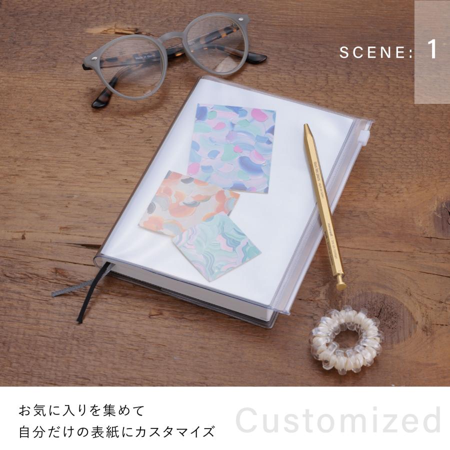 EDiT 手帳カバー 1日1ページ用 B6変型 透明PVCカバー リフィル(レフィル)別売り シンプル ペンホルダー付 推し活 | MARK'S | 07