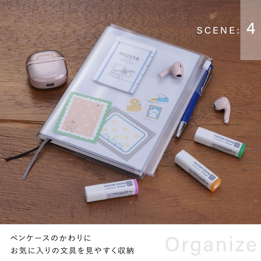 EDiT 手帳カバー 1日1ページ用 A5正寸 透明PVCカバー リフィル(レフィル)別売り シンプル ペンホルダー付 推し活 | MARK'S | 10