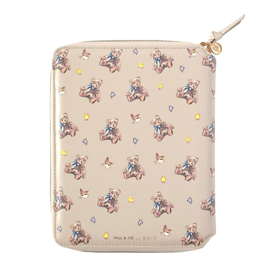 EDiT 手帳カバー  1日1ページ用 B6変型  ダイアリーカバー ポール&ジョー  ベア・ラテ ラウンドジップ ペンホルダー付き カードポケット付き | PAUL&JOE | 01
