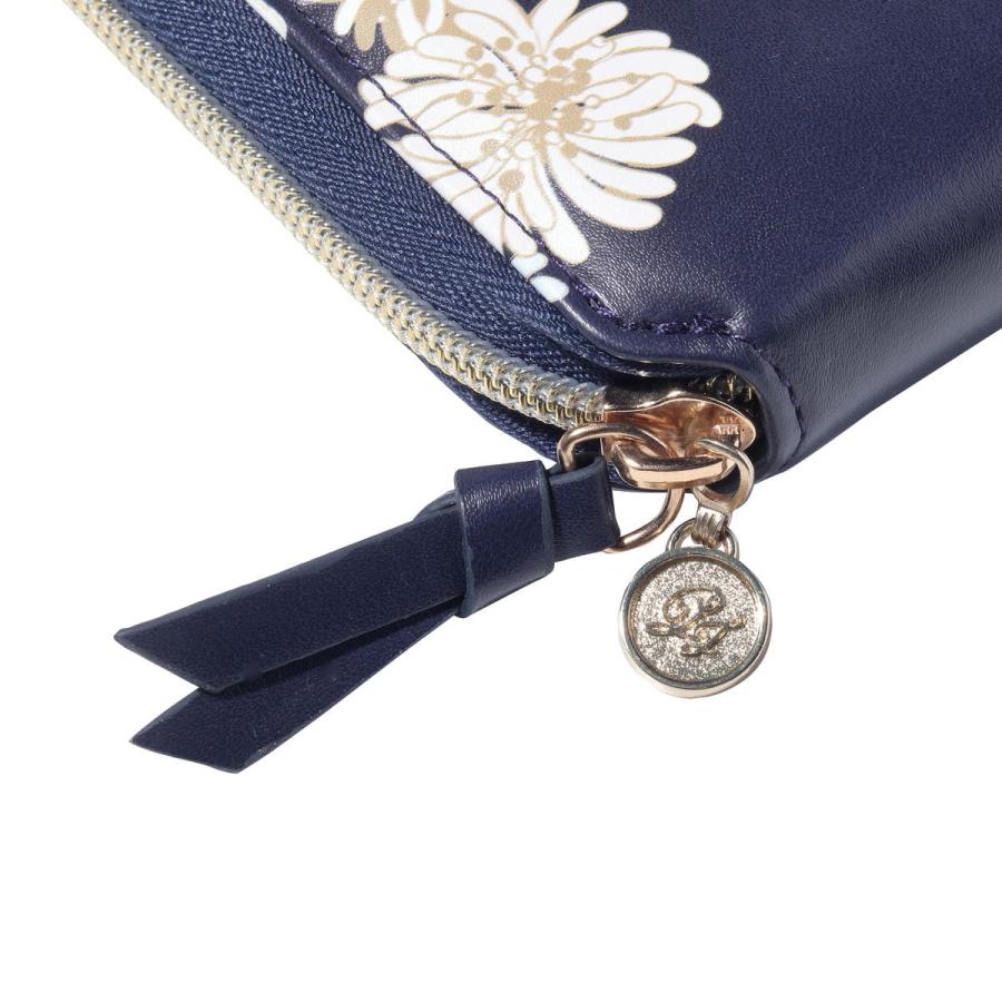 EDiT 手帳カバー 週間ノート用 セミA5 ダイアリーカバー ポール&ジョー  クリザンテーム・ネイビー ラウンドジップ ペンホルダー付き カードポケット付き | PAUL&JOE | 04