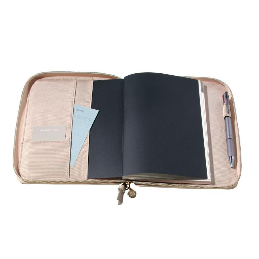 EDiT 手帳カバー 週間ノート用 セミA5 ダイアリーカバー ポール&ジョー  ベア・ラテ ラウンドジップ ペンホルダー付き カードポケット付き | PAUL&JOE | 06